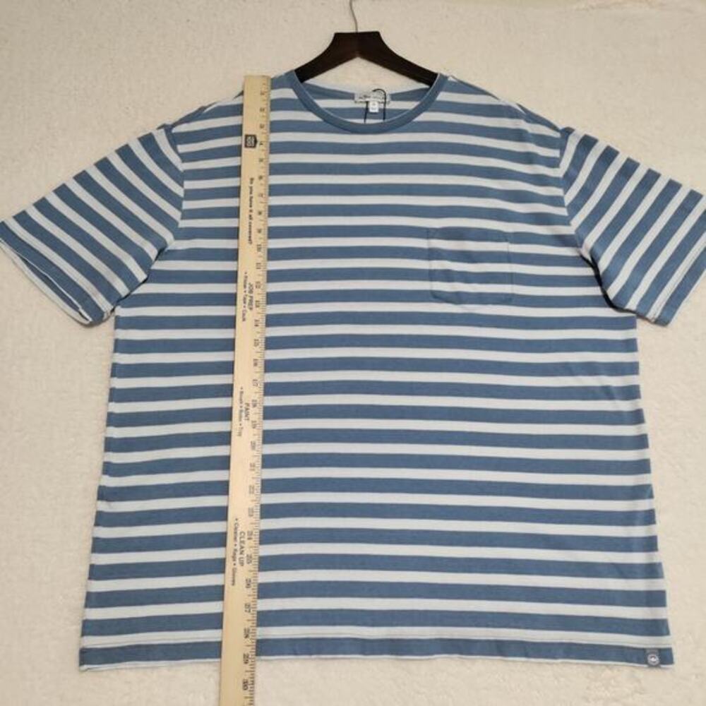 Peter Millar Crown Sport Shirt Mens‎ XL Performance Tee Striped Indigo Blue NWOT - Picture 9 of 13